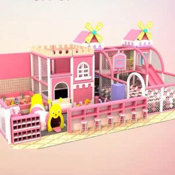 Nhà liên hoàn mini màu hồng ngọt ngào 04