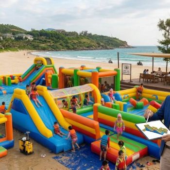 Nhà phao cho khu du lịch – Giải pháp vui chơi trẻ em