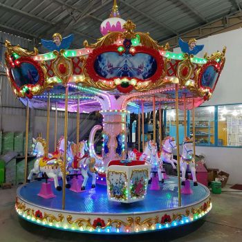 Mâm xoay nữ hoàng 2 ghế 8 ngựa